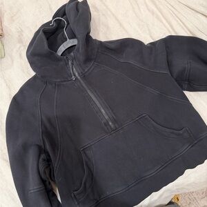 Lululemon Black Half-Zip Hooded Sweatshirt